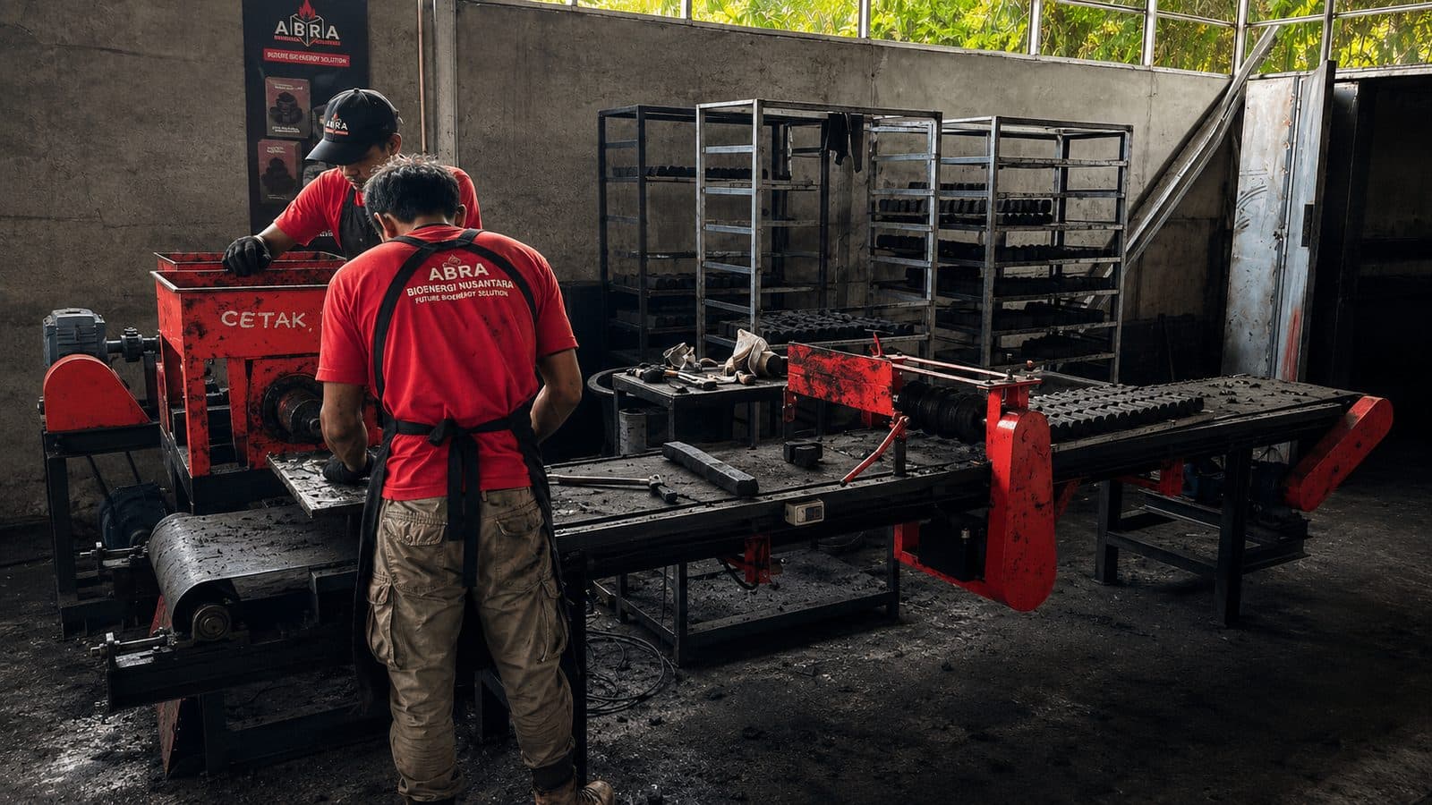 Produksi briket ABRA BRIK